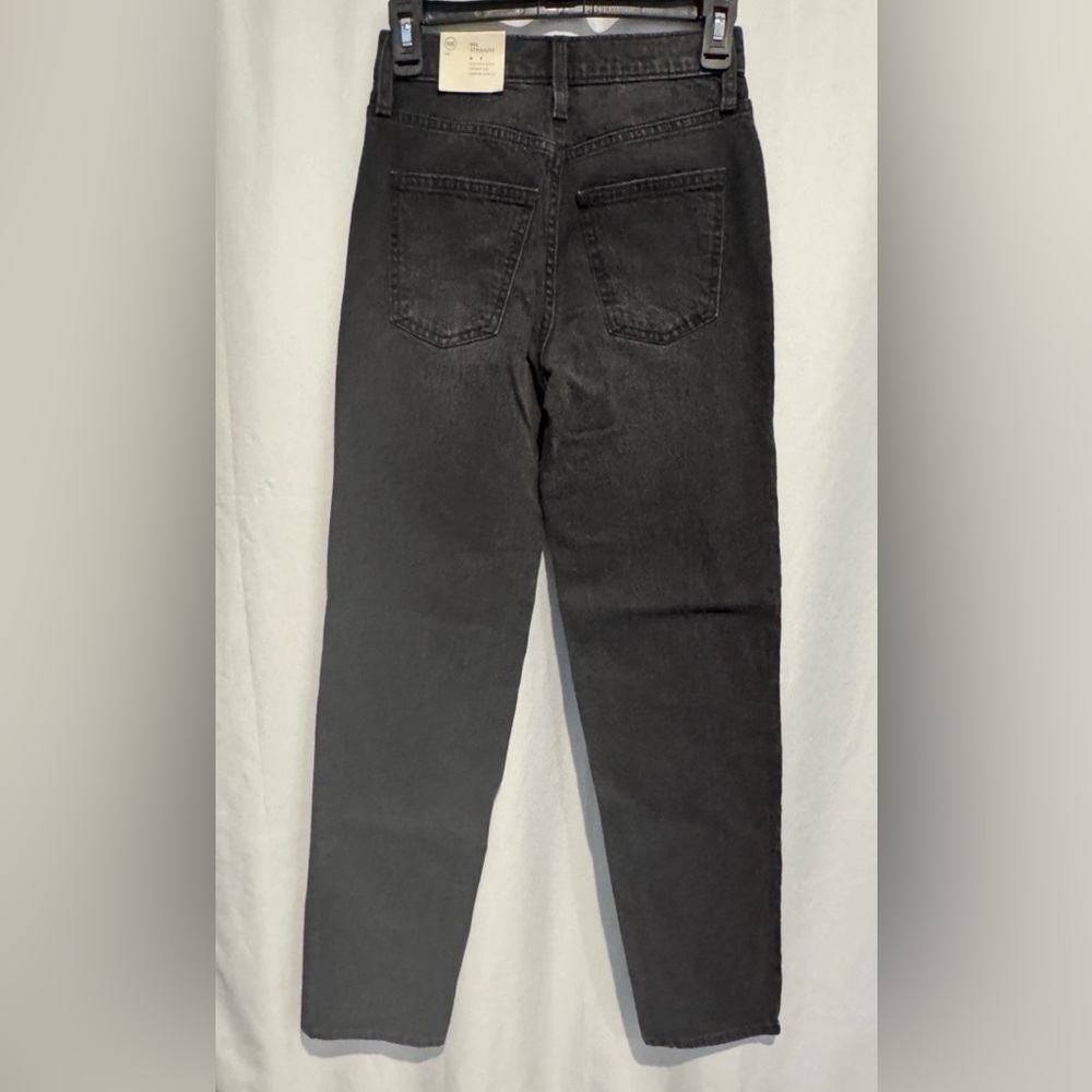 Universal Thread High Rise 90s Straight Leg Jeans Stretch Black Denim 00 R NWT - Picture 10 of 13